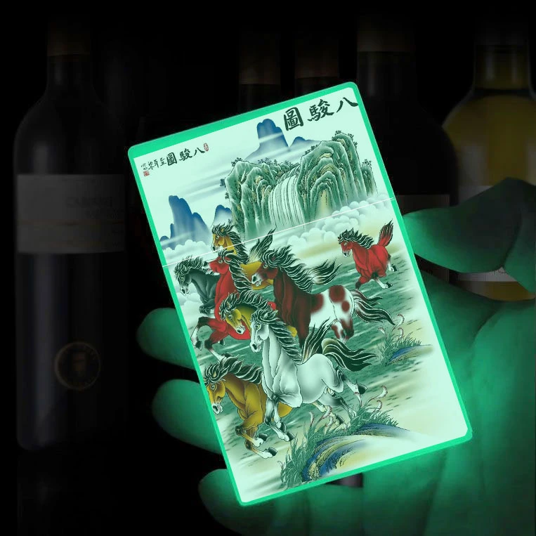 夜光塑料自动按压粗支可装20支烟盒带自动弹盖烟壳防压可代发