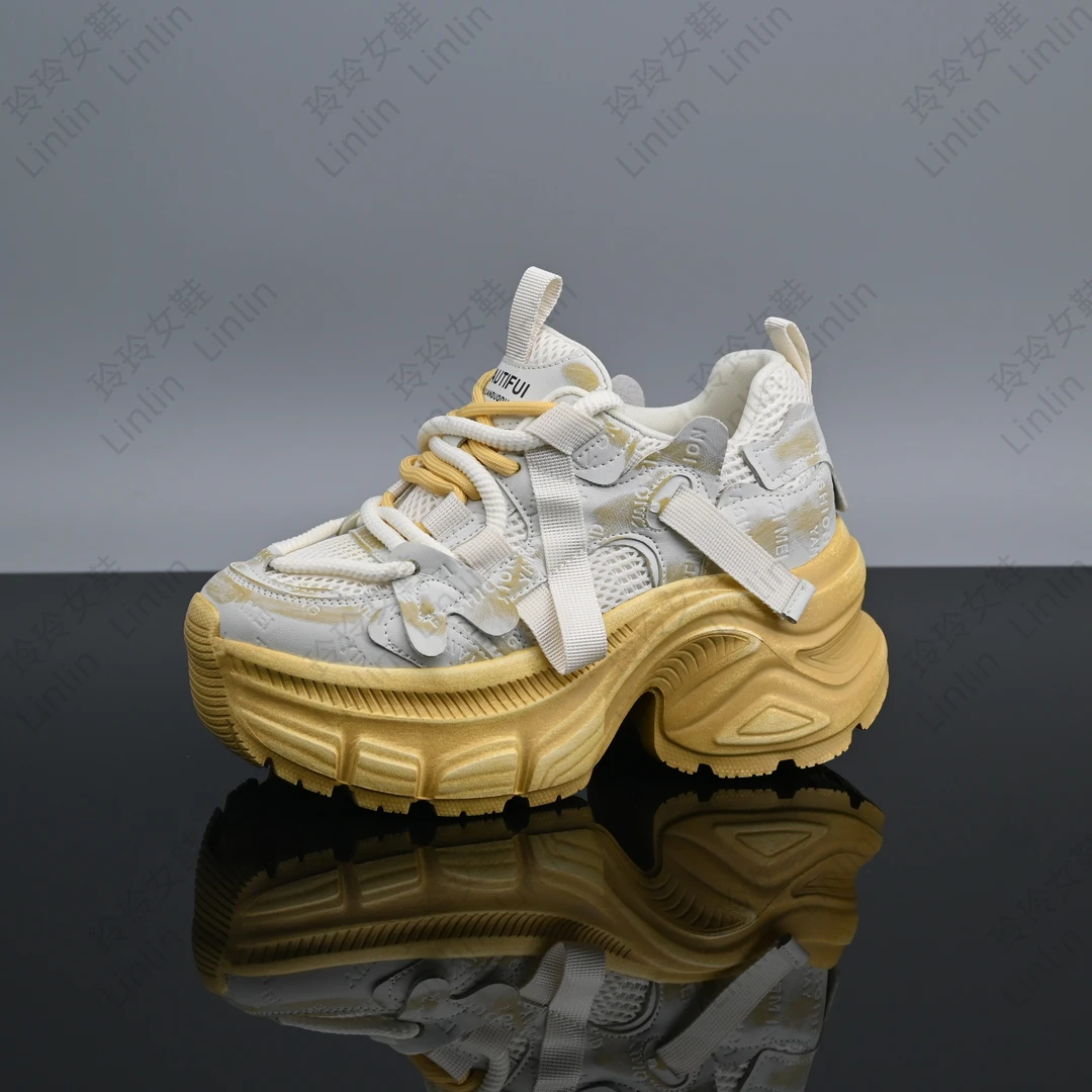 小个子厚底时尚老爹鞋女2025春季新款运动休闲鞋子Z