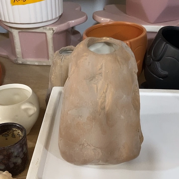 摆件水培陶盆无孔 瑕疵介意勿拍