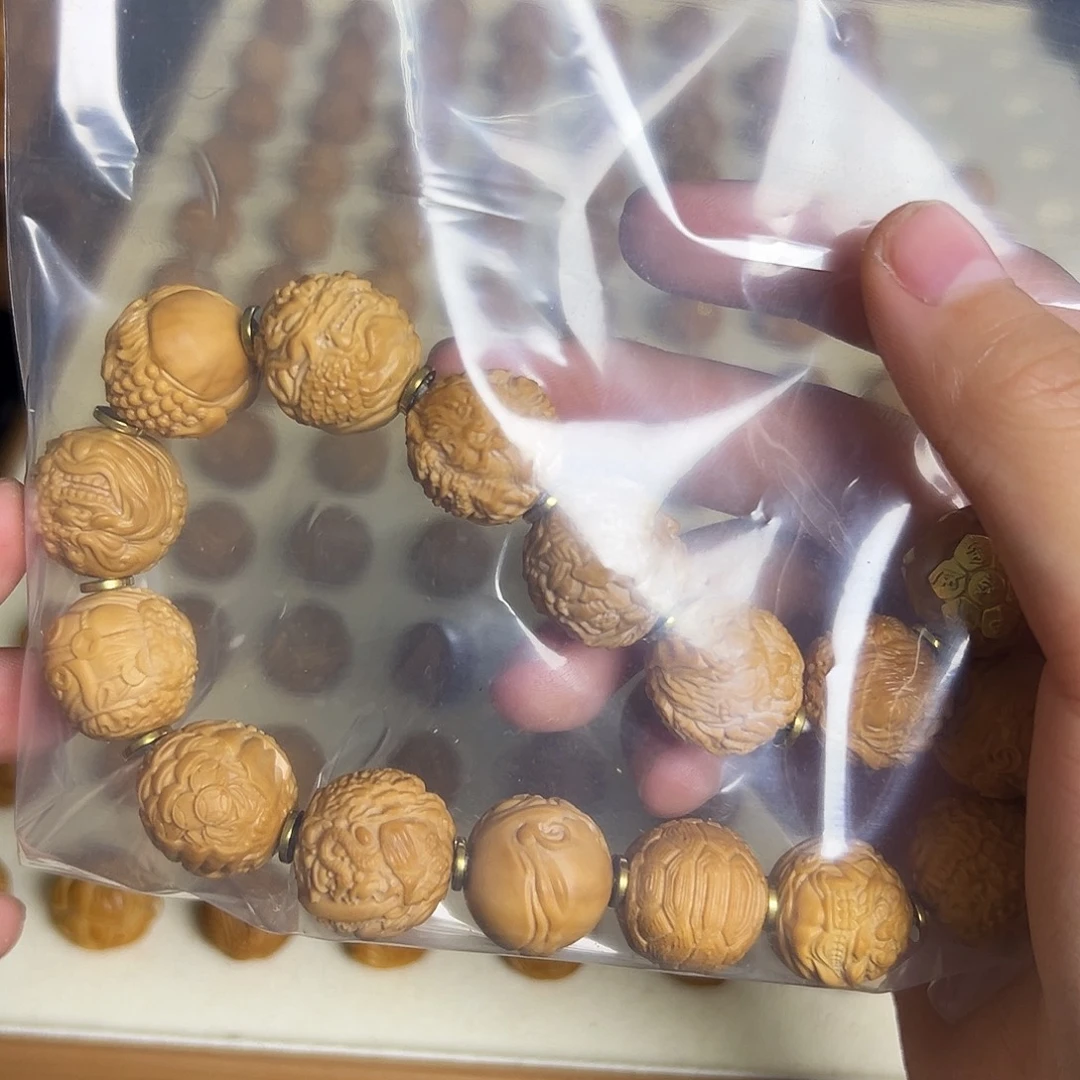 猴头核桃吊坠素单颗顾客自选十五颗➕镶嵌单颗六牙象神