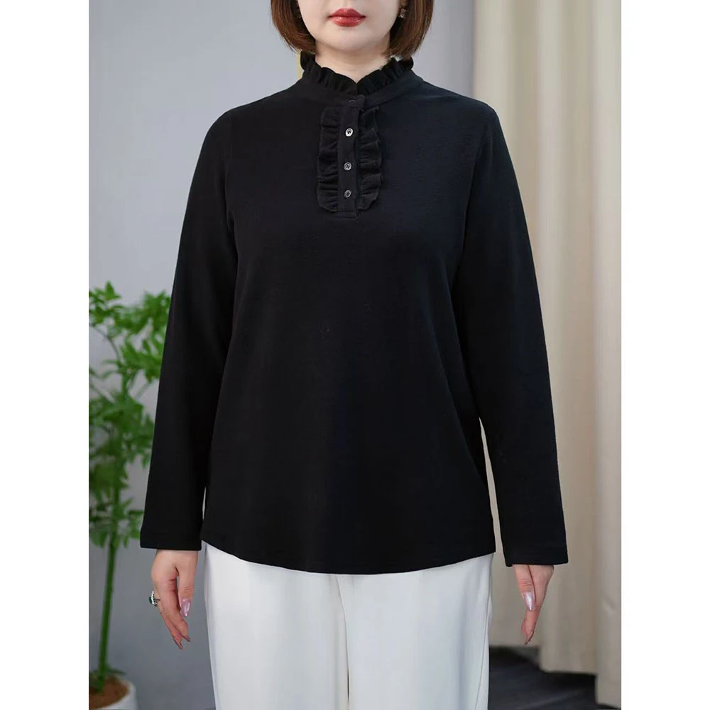 保暖打底衫显瘦T恤洋气质百搭减龄上衣微胖妹妹大码女装时髦衣服