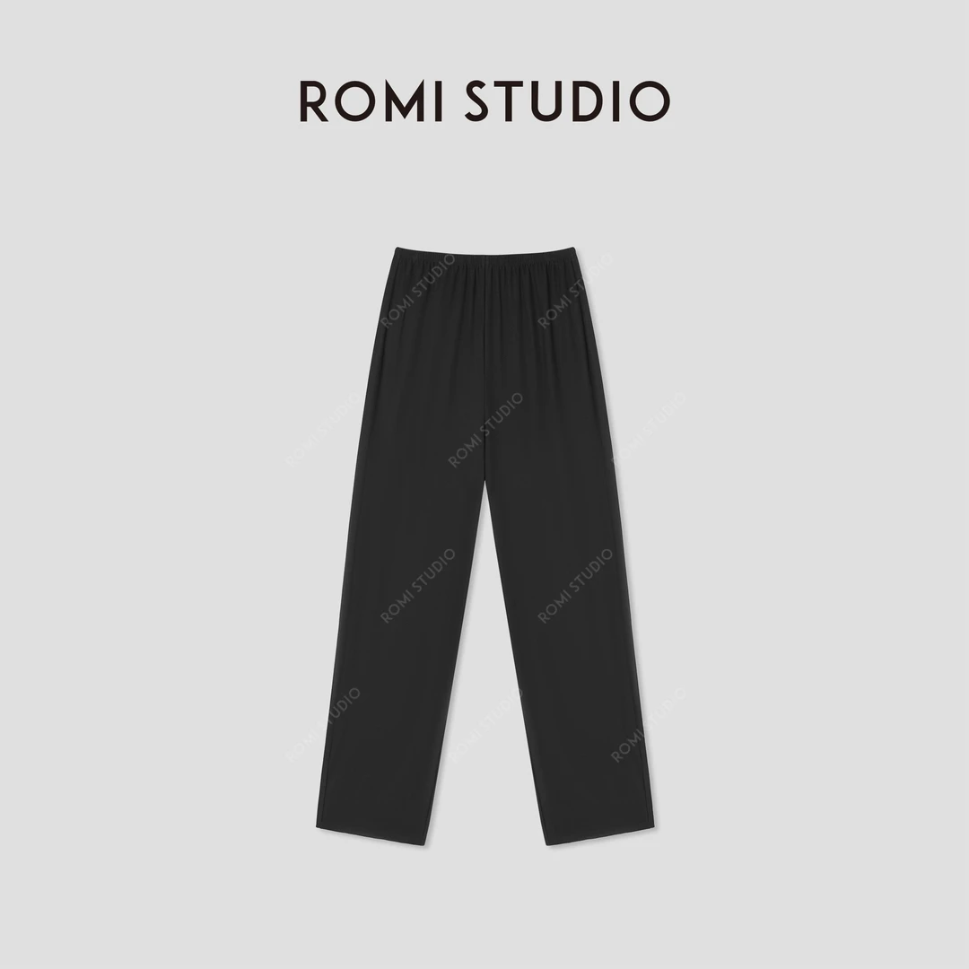 ROMI STUDIO“轻盈自在”弹力磨毛松紧腰宽松居家休闲裤RW24WXD1171