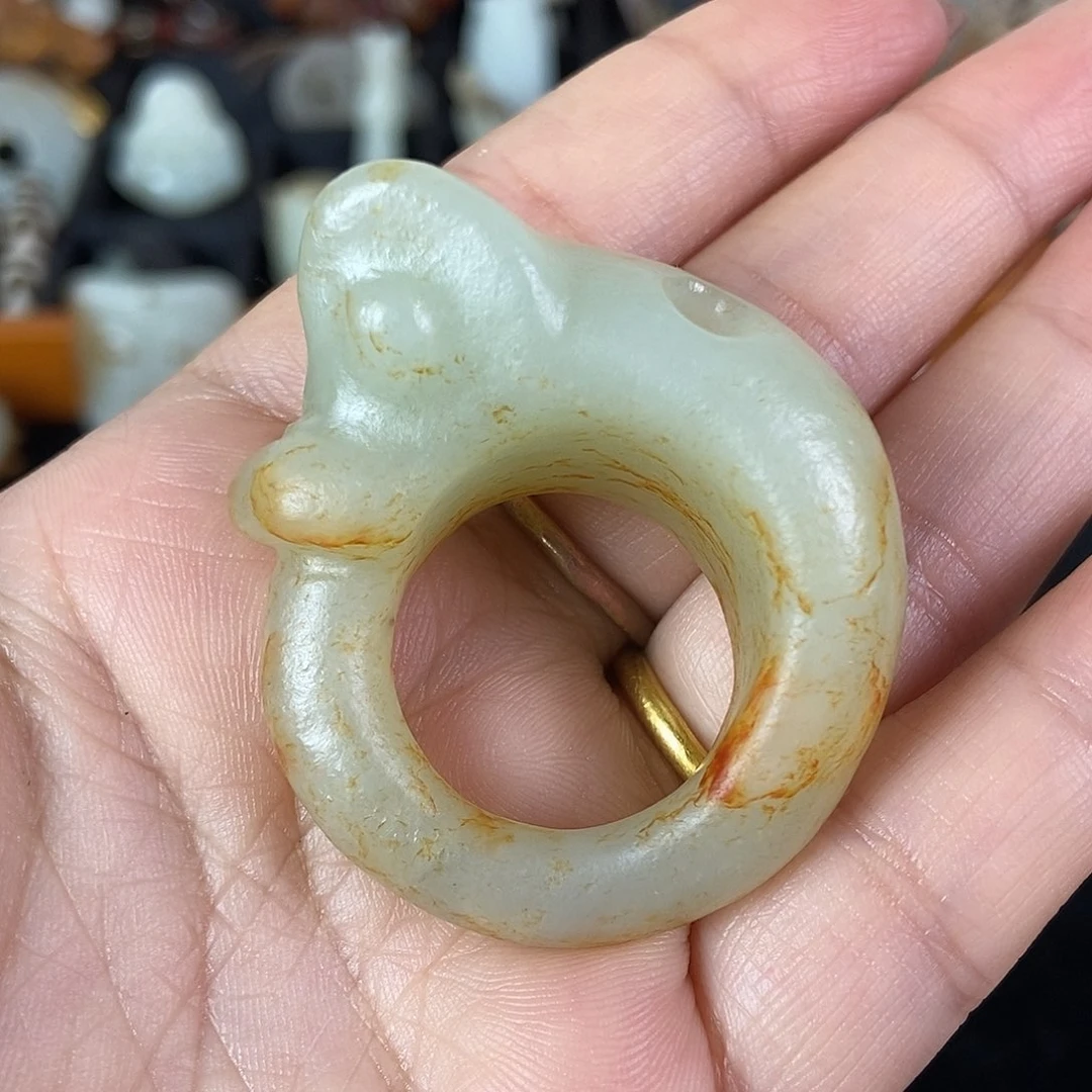 和田玉未镶嵌挂件曙***头