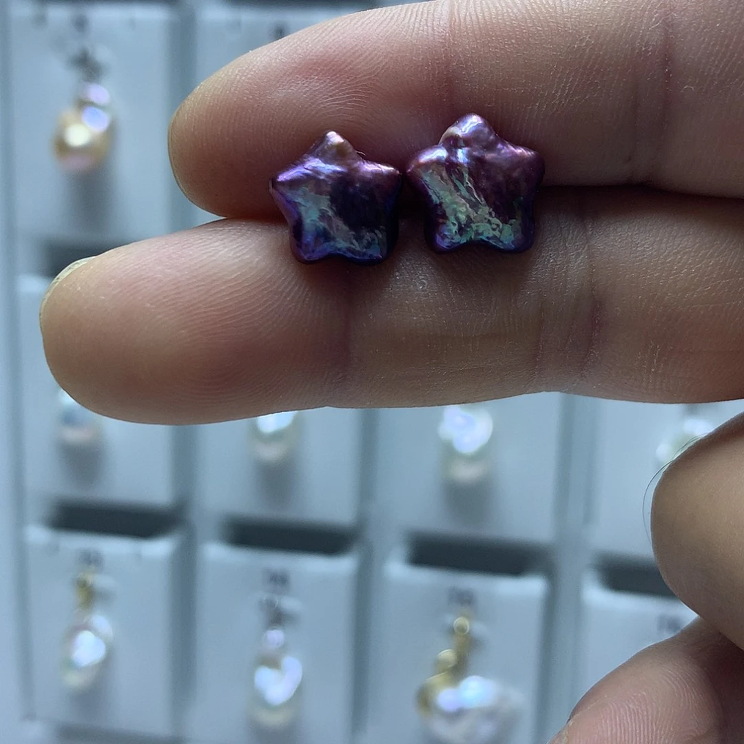 天然淡水巴洛克珍珠银S925镶嵌淡水珍珠