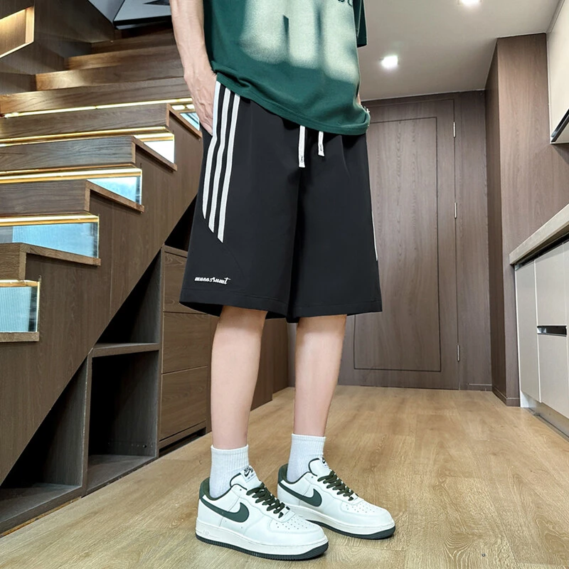 青少年学生休闲裤短裤男士夏季灰色直筒短裤夏季ins大码五分裤