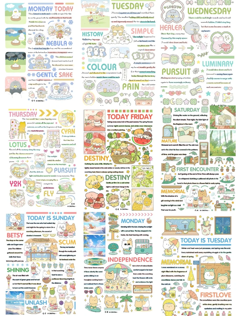 【拍一拆12经典拆】Cristina`手账贴纸