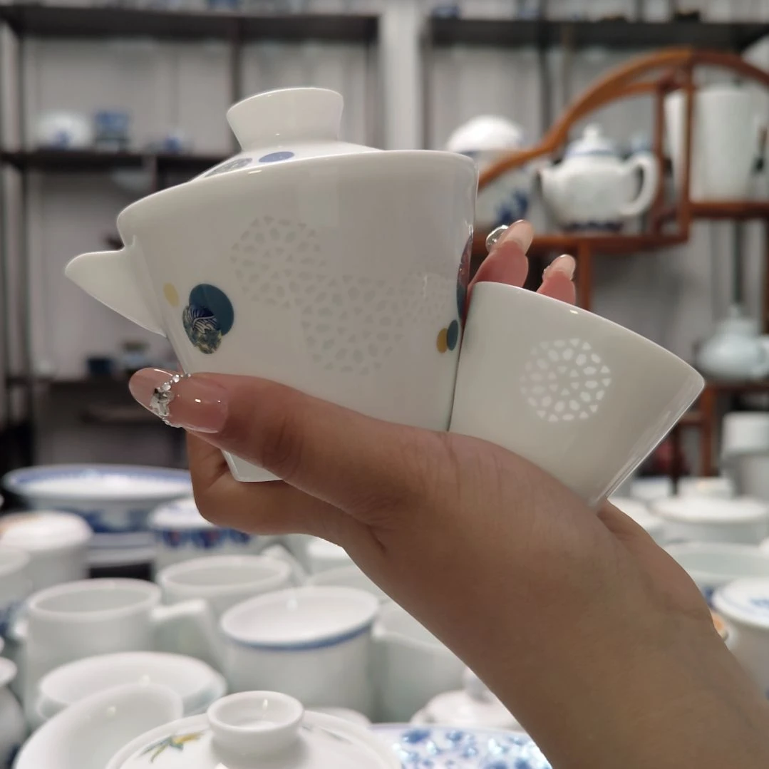 瓷梦幻旅行茶具一壶两杯