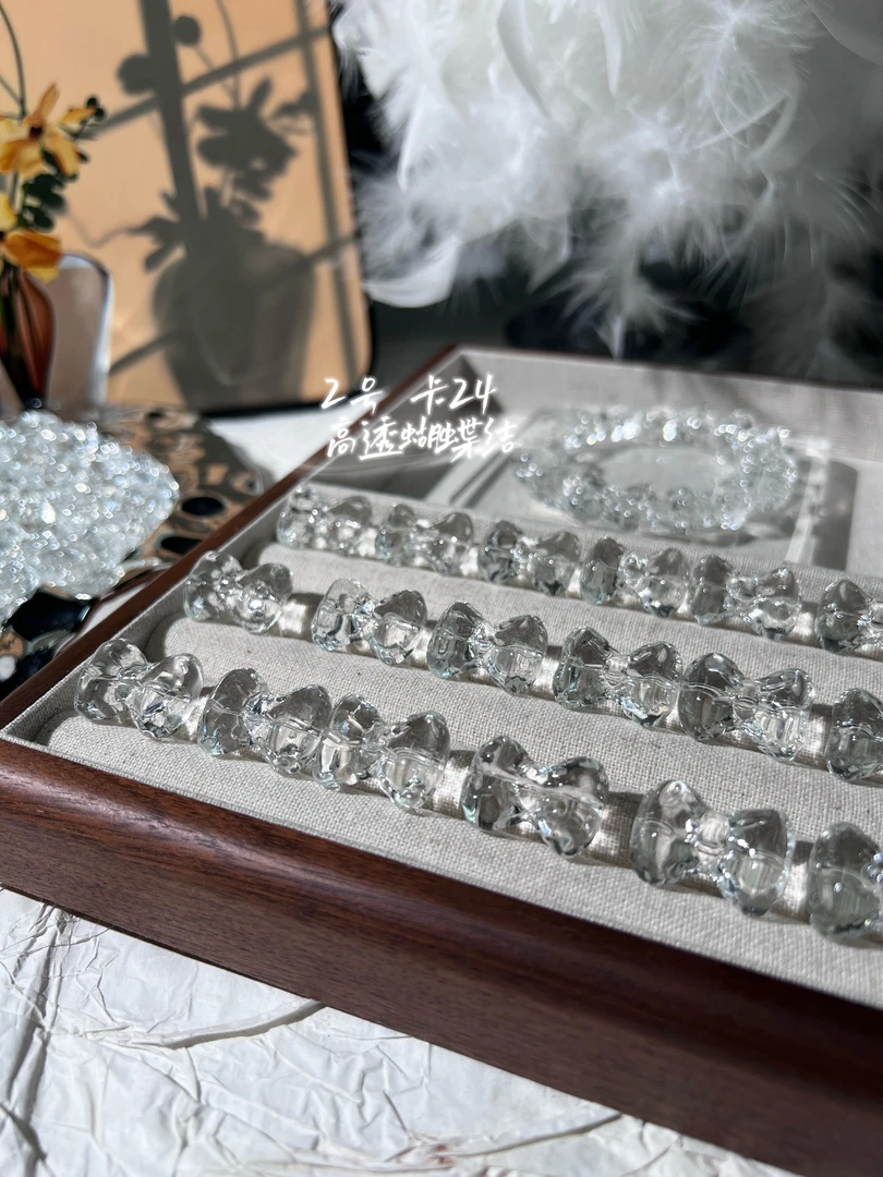 【蝴蝶结】琉璃珠珠手工diy串珠手链小挂件配件编绳配件