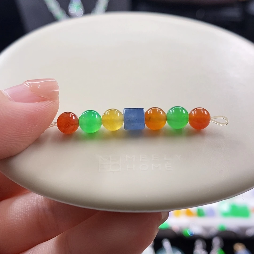 散珠翡翠浓色多宝珠珠