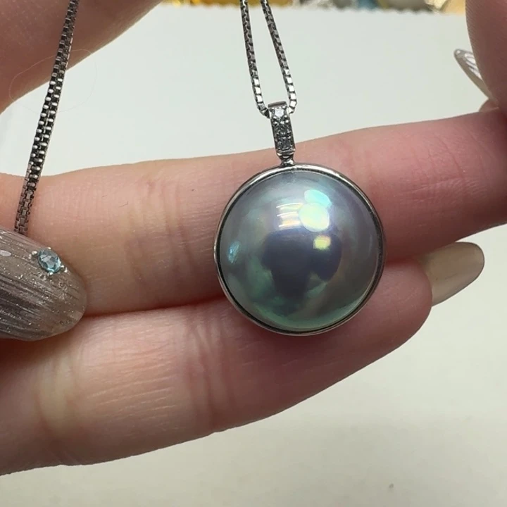 拼合珍珠（马贝珠）颈饰未镶嵌