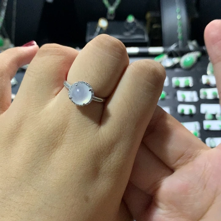 银S925镶嵌翡翠耳饰