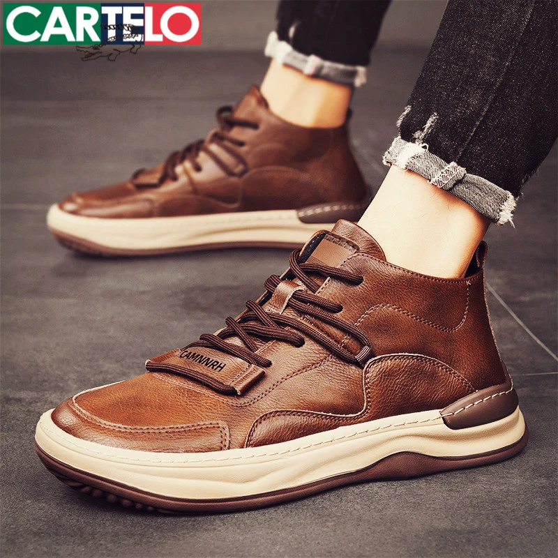 高帮鞋男鞋2025新款冬季马丁靴高端百搭休闲鞋子男士板鞋男款潮鞋