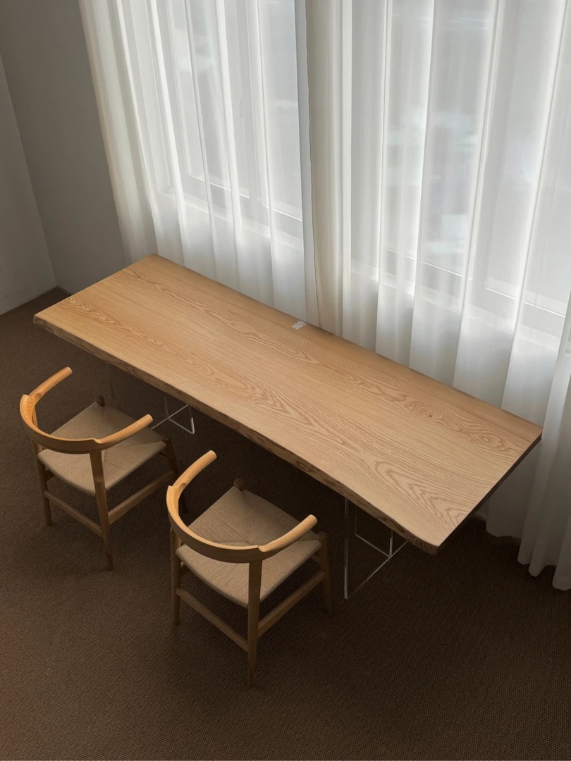 白蜡木大板220*73*4.2双拼自然边（原木色）