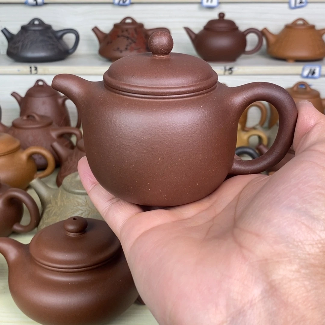 紫砂茶壶风釉匏尊原矿深井紫泥200cc左右0添加