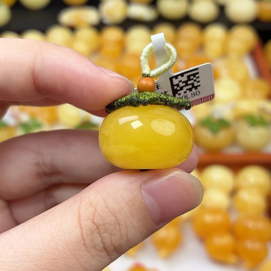 蜜蜡未镶嵌毛衣链蜜蜡