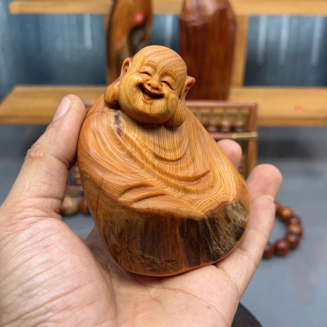 风***清木崖柏木摆件手把件，