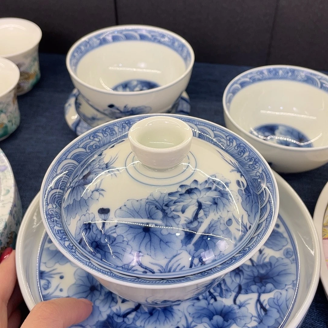 陶景德陶瓷盖碗茶具