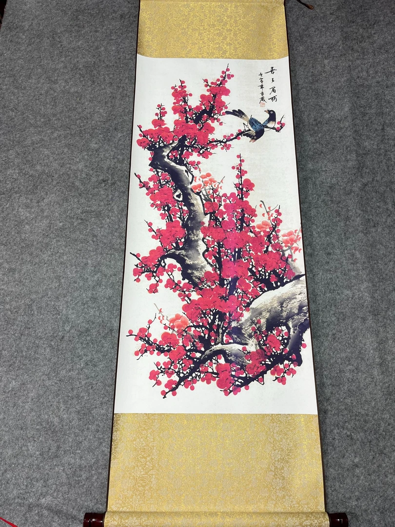 《喜上眉梢》 宽45高140 国画