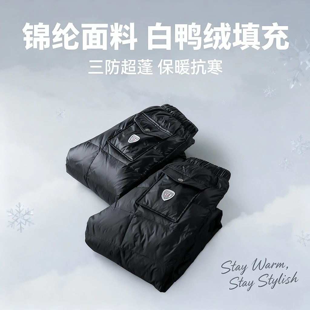 【极寒系列】恒源祥集团彩羊羽绒裤男女同款零下40度东北旅游滑雪裤