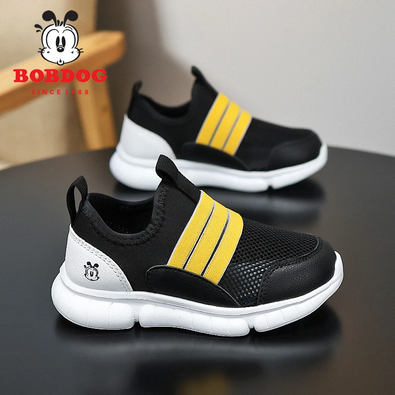 巴布豆童鞋男童宝宝鞋2025夏季新款透气网面休闲防滑一脚蹬运动鞋