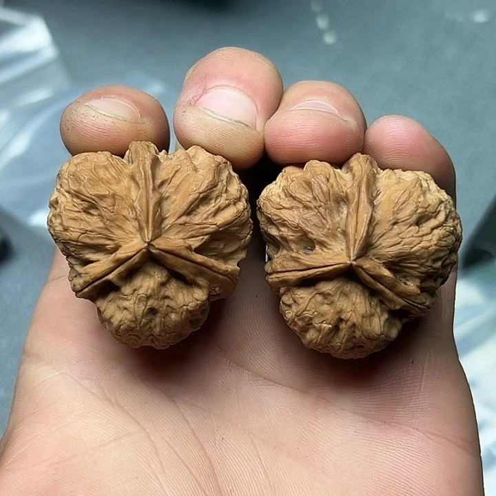 把件文玩核桃78号三角奔有磕