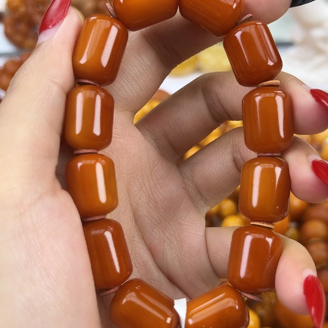 琥珀颈饰未镶嵌蜜蜡