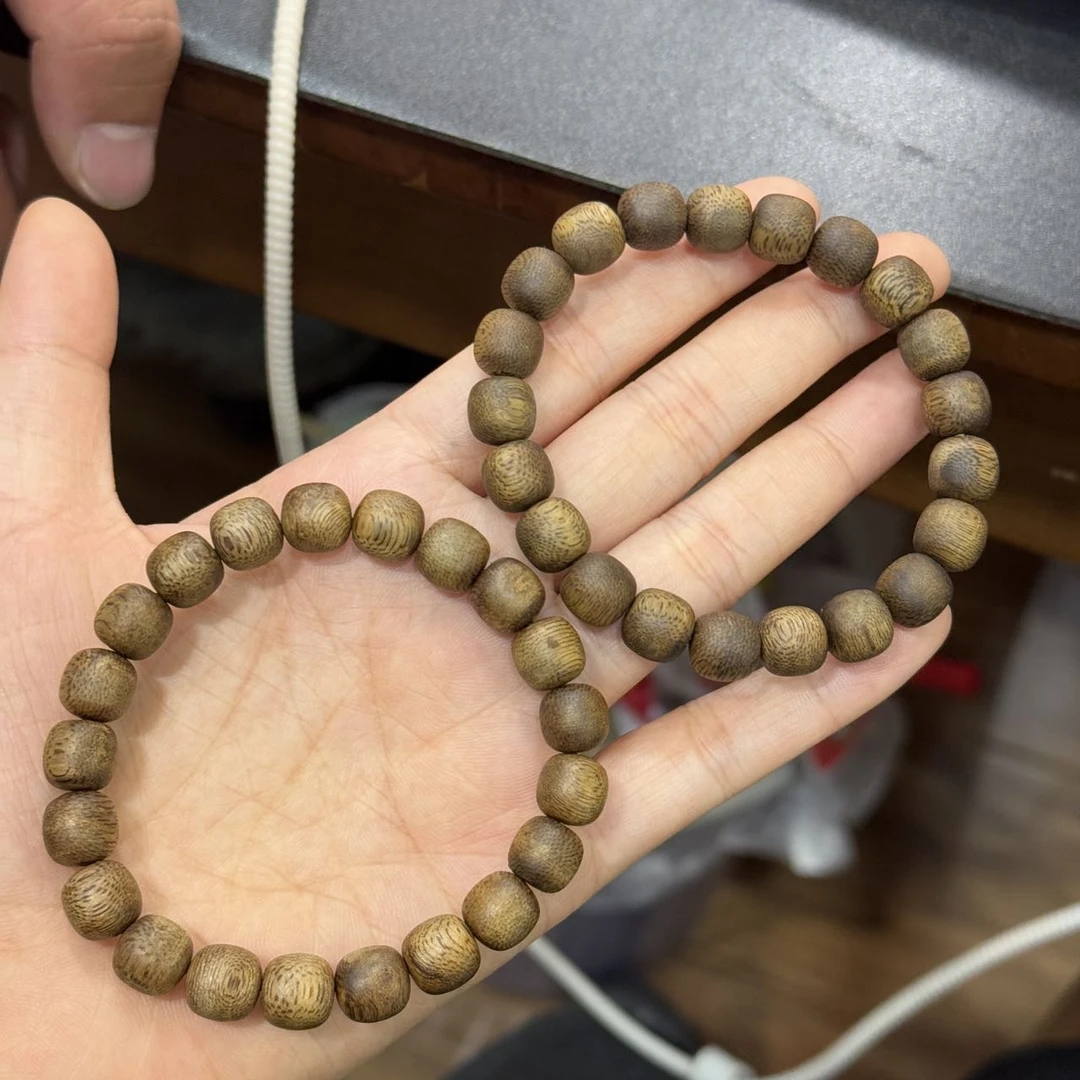 沉香【地主专属】29 G05556-沉香乌身单圈手串-多样性发其一尺寸9mm