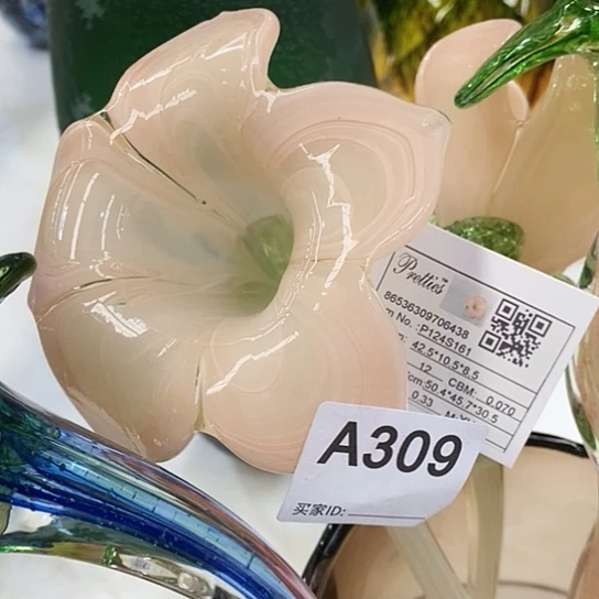 琉璃高度45厘米琉璃百合花