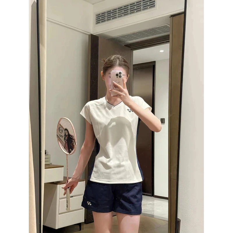 2025新款透气夏季吸汗速干羽毛球运动服短袖男女舒适套装定制印字