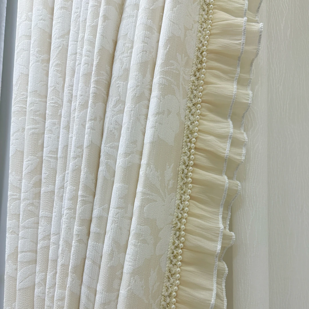 【香榭丽雪尼尔纱】2025流行纱帘 半布半纱雪尼尔窗纱 客厅现代窗纱