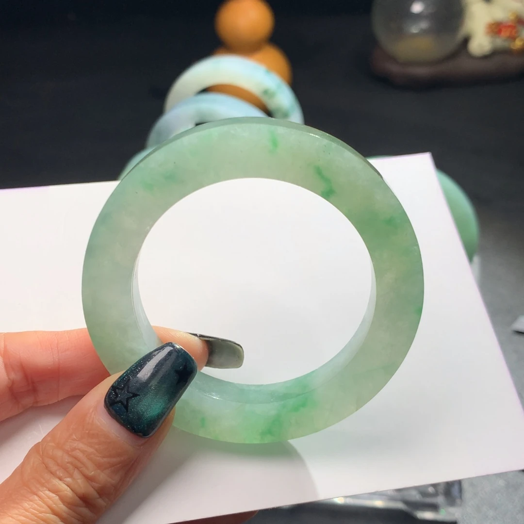 定制翡翠未镶嵌翡翠A货手镯定制