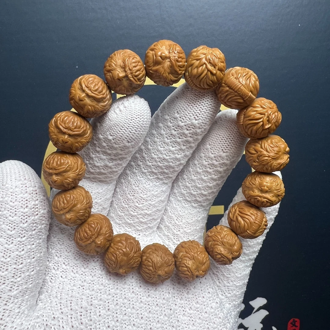 猴头雕刻大圣 孙悟空手串全品-精工雕刻用料好油性足无泡药走色快