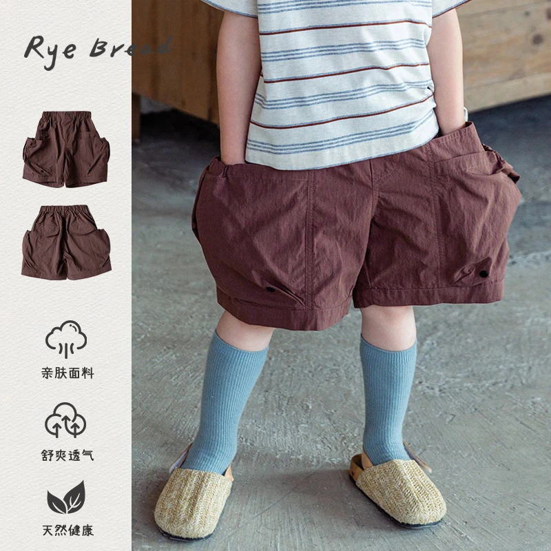 黑面包ryebread/黑面包童装 韩系男小童休闲宽松短裤 5夏