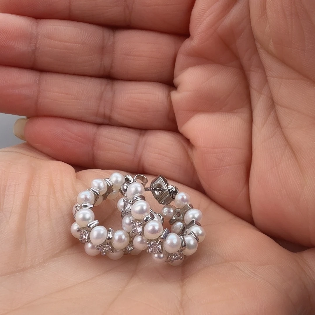 未镶嵌淡水珍珠耳饰