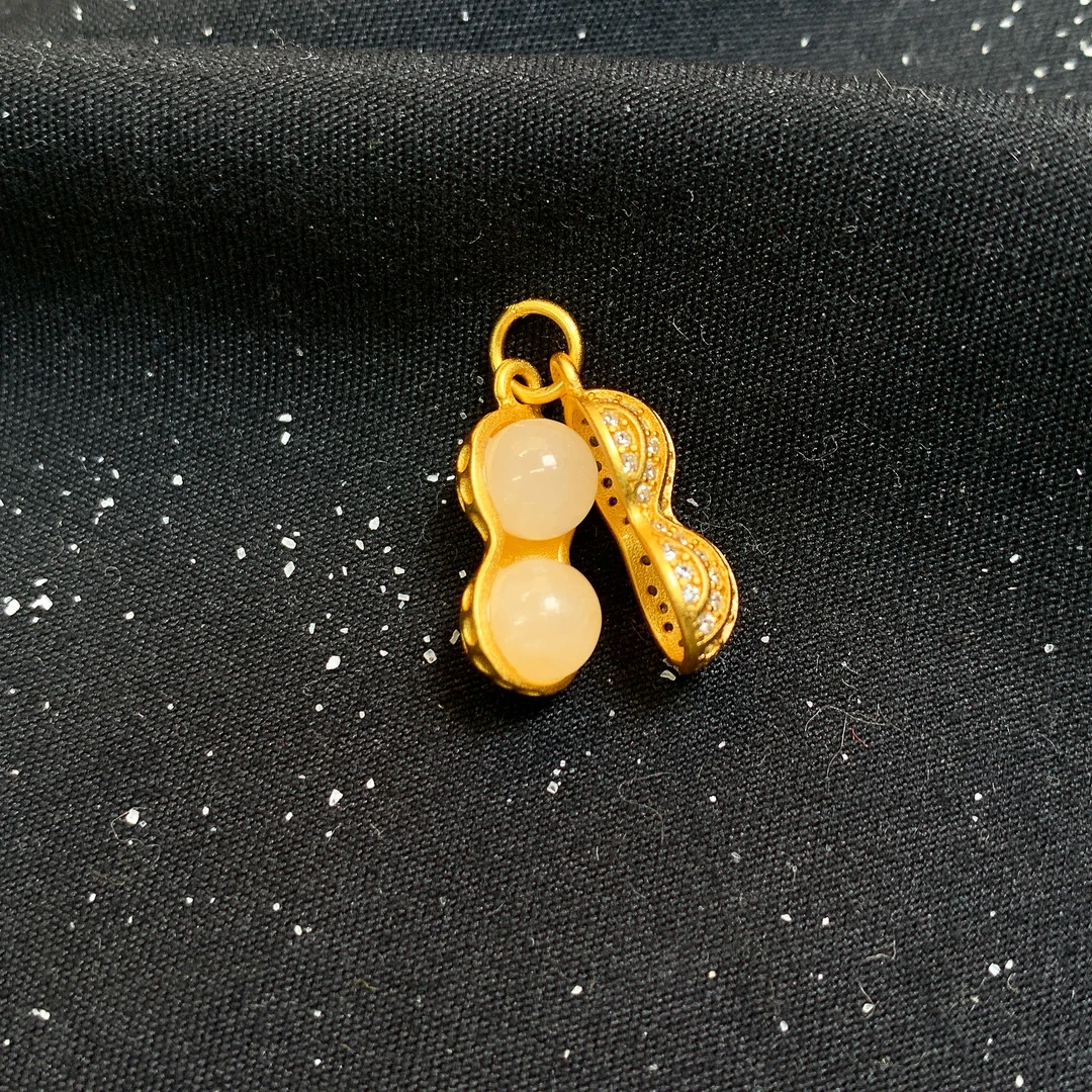 【珠宝一姐】和田和田花生吊坠 2502050007（一件/多样性发货）