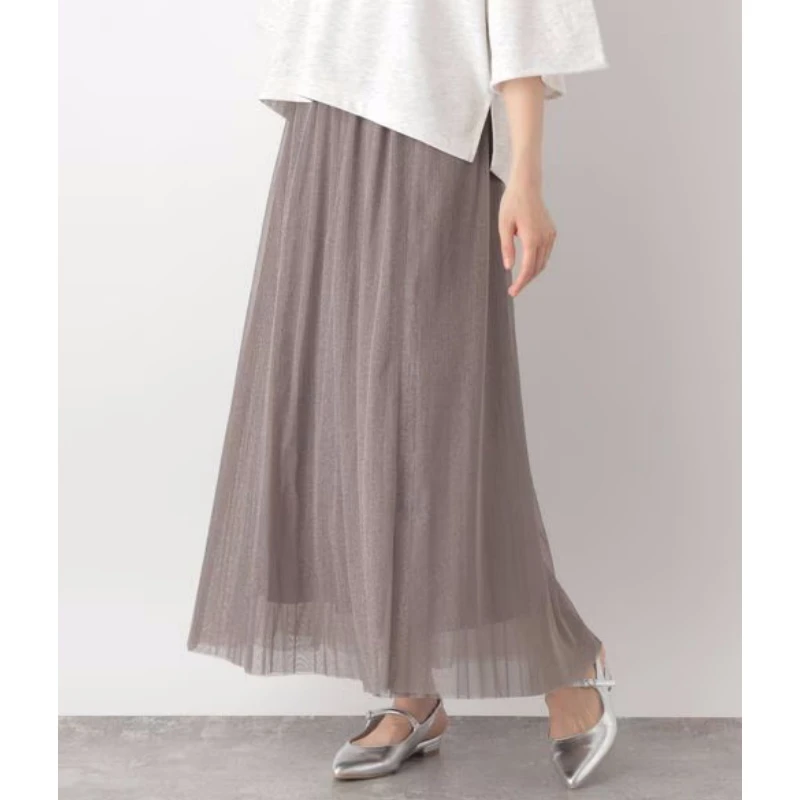 【胖虎家】 春季新款 G 细闪气质高级百搭飘逸薄纱半身裙