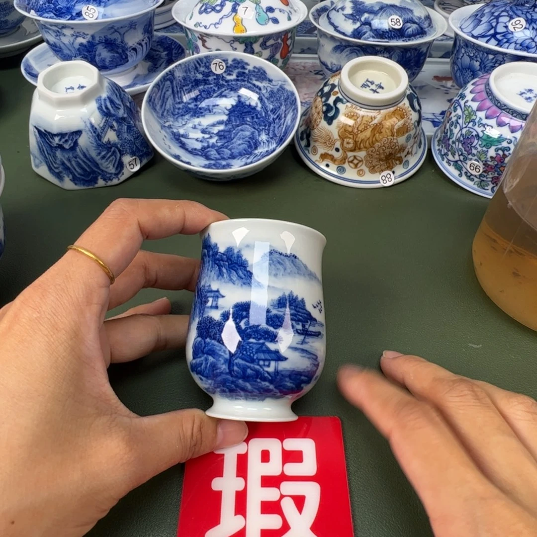景德镇纯手工纯手绘茶具木木21