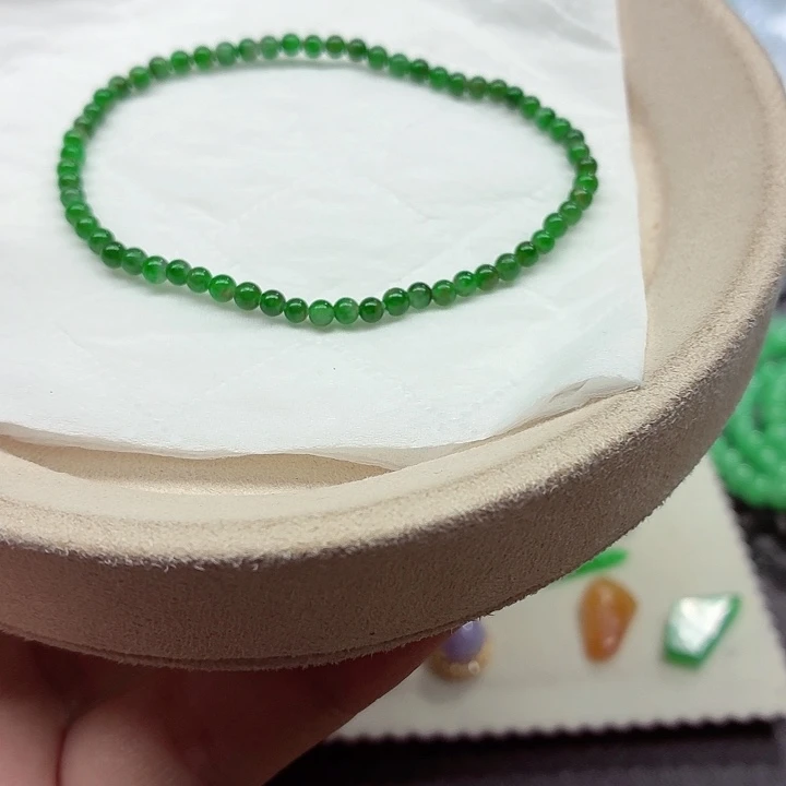 翡翠未镶嵌手链天然缅甸翡翠A货卡2.8