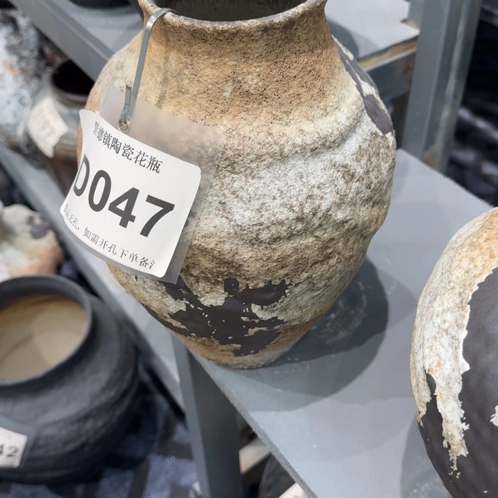 暖****瓷片景德镇高温花器编码047高28口8默认无孔