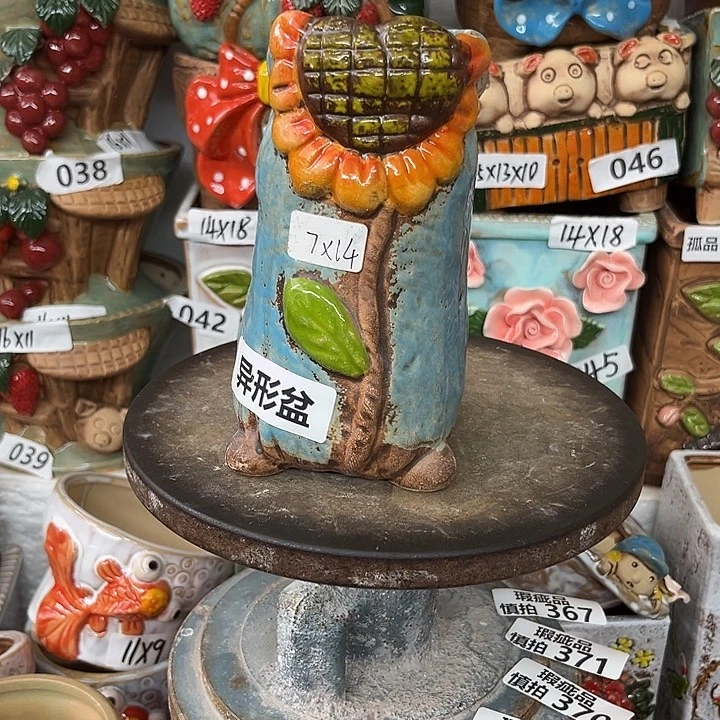 紫砂花盆粗陶材质多肉花盆