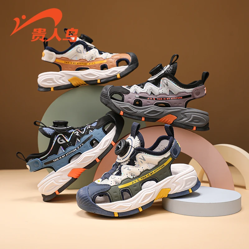 镂空框子童鞋2025夏季新款25038L包头防踢凉鞋男女童沙滩鞋