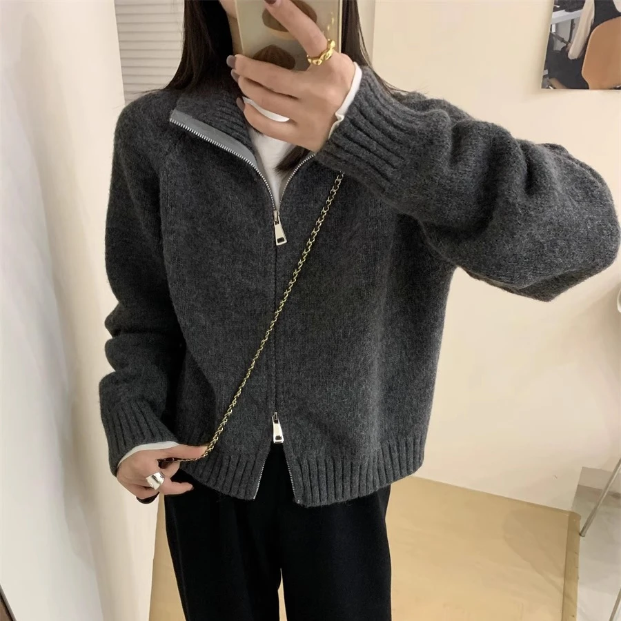 【奢牌原单】5091气质百搭毛衣针织开衫女新款外搭洋气上衣针织