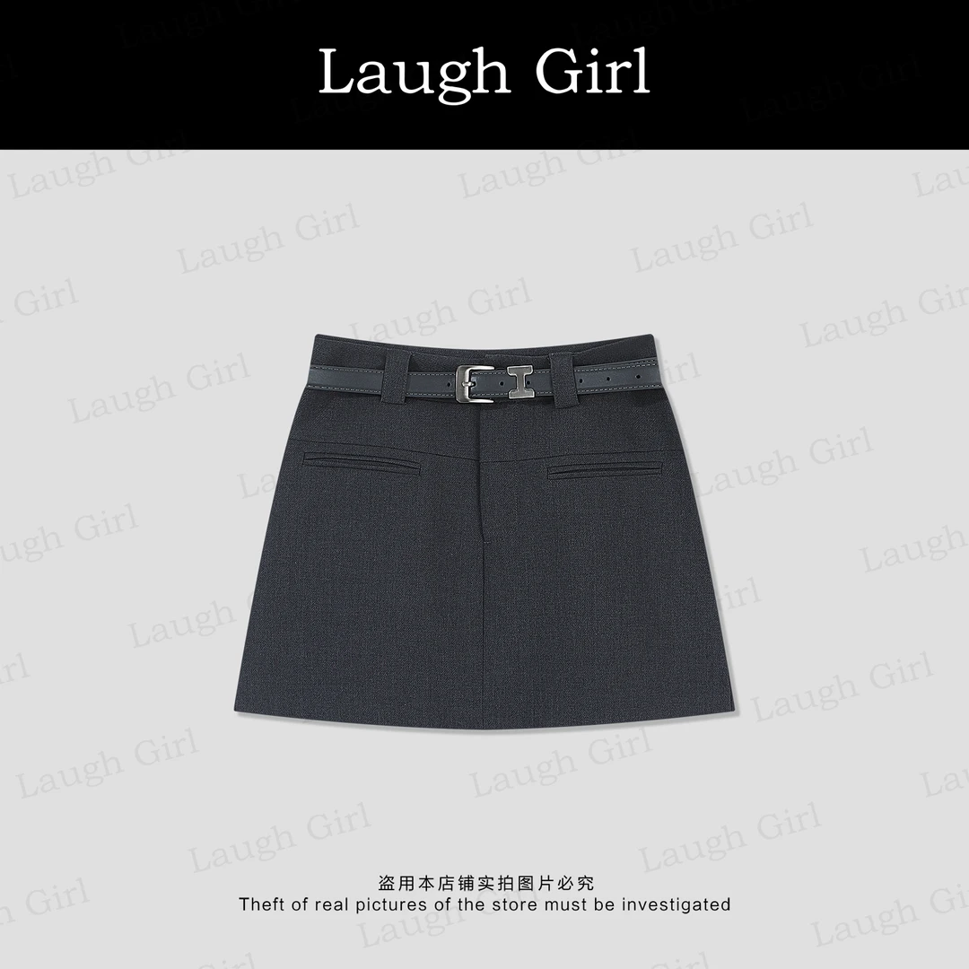 楚楚君 Laugh girl【女友裙】时尚假口袋A版女友短裙QL53767J
