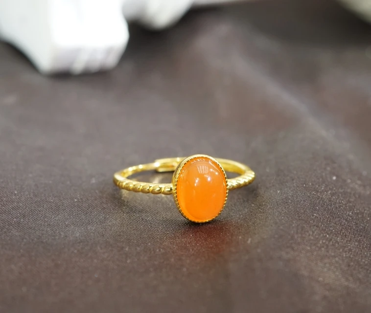 s925南红戒指 AN011411