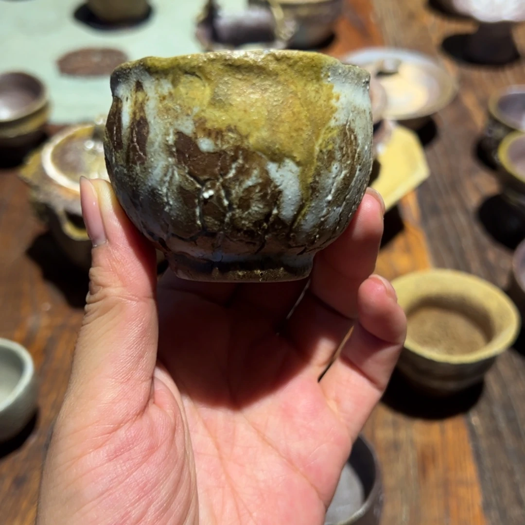 杯淄博原矿陶泥柴窑裸烧杯子