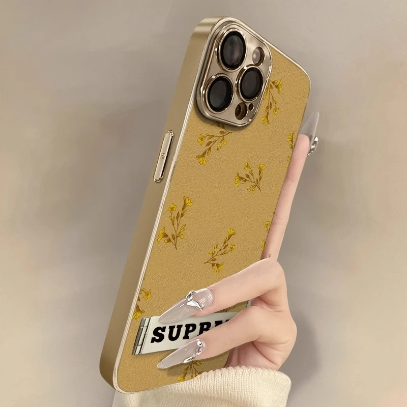 满屏花枝适用苹果17promax手机壳电镀防摔iPhone 17保护壳ip16pro