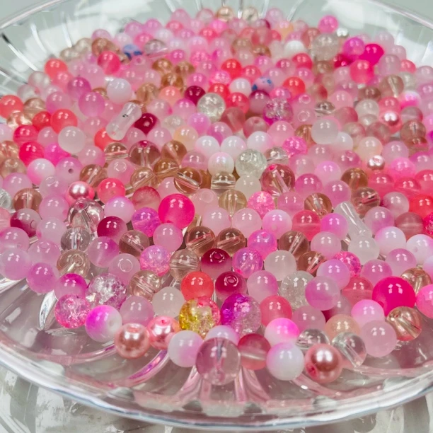 网红琉璃珠桃之夭夭diy手链