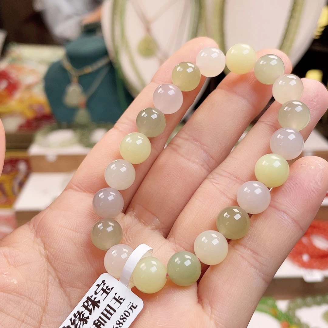 和田玉手链未镶嵌10