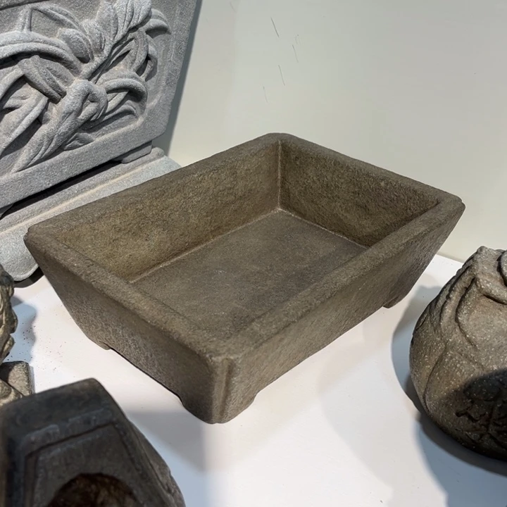 都***号石材青石绿豆青石盆