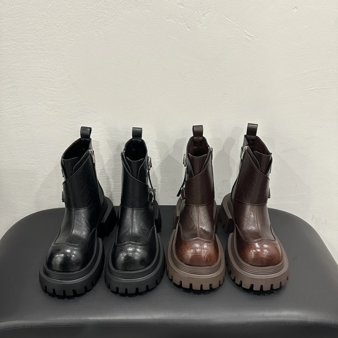 2025秋季新款女高跟舒适马丁靴休闲瘦瘦靴复古靴子时尚